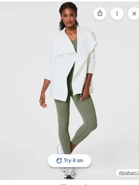 SPANX AIRESSENTIALS OPEN WRAP CARDIGAN 3XL White